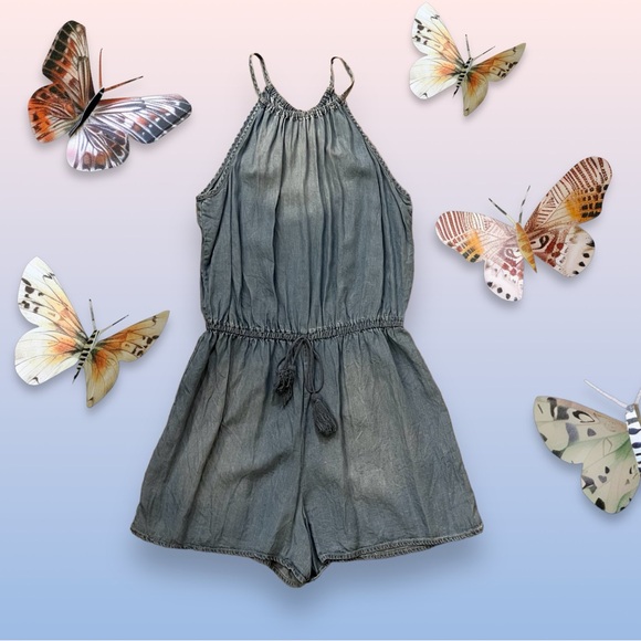 Mossimo Supply Co. Lightweight Denim-like Shorts Romper - Picture 14 of 14